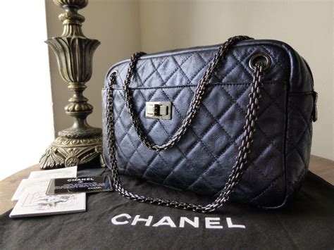 chanel camera bag blue